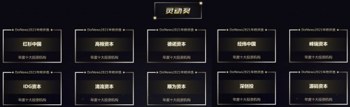 德诺资本荣获DoNews 2021年度十大投资机构灵动奖